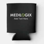 MEDILOGIXクーラーボックスホワイトロゴ追加文字 缶クーラー (正面)