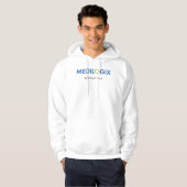 MEDILOGIXメンズフード付きスウェットシャツ標準ロゴ追加文字 パーカ (正面フル)