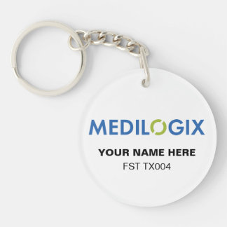 MEDILOGIX キーチェーン ラウンド カスタムテキスト