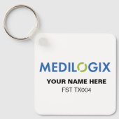 MEDILOGIX Keychain Square Add Text キーホルダー (正面)