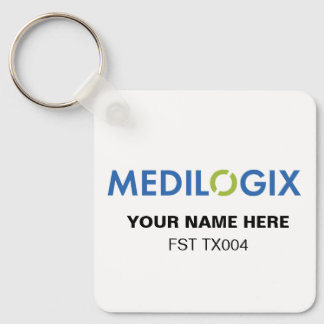 MEDILOGIX Keychain Square Add Text キーホルダー
