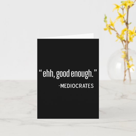 Mediocrates Funny Philosopher, Philosophy Quote Pu カード (黄色い花)