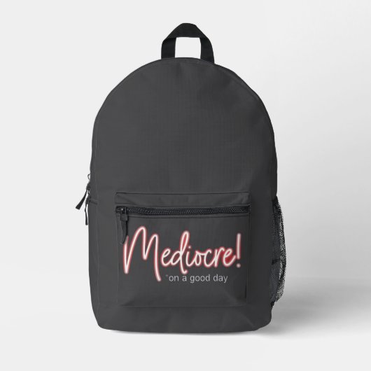 Mediocre! Backpack プリントバックパック (正面)