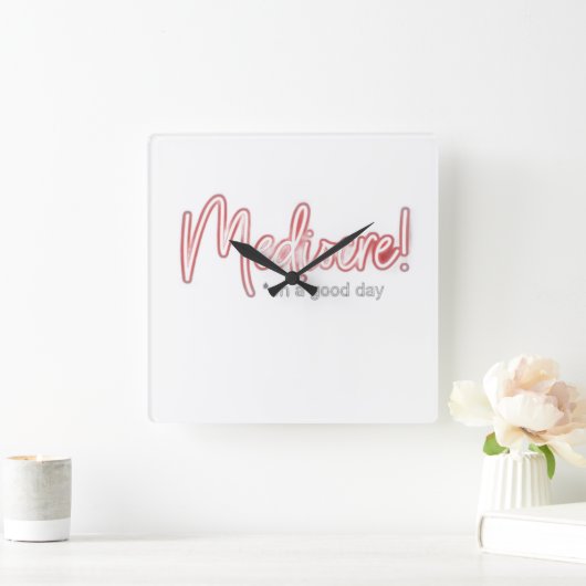 Mediocre on a Good Day Wall Clock スクエア壁時計 (ホーム)