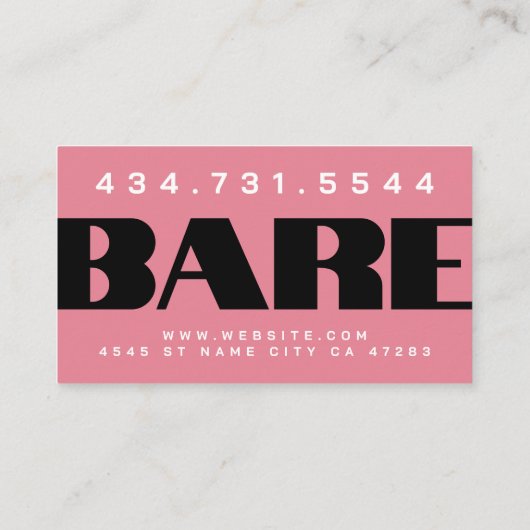 MediSpa美学インジェクタービジネスカード 名刺 (裏面)