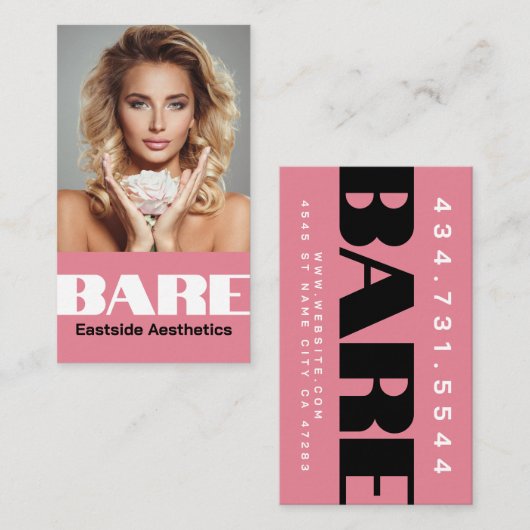 MediSpa美学インジェクタービジネスカード 名刺 (正面/裏面)