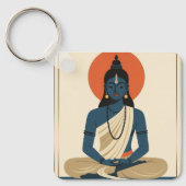 Meditating Buddha Keychain キーホルダー (正面)