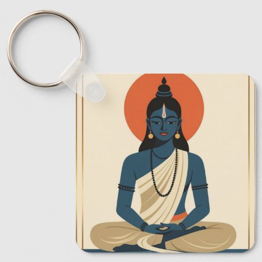 Meditating Buddha Keychain キーホルダー (正面)