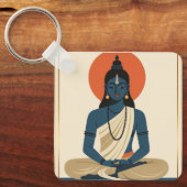 Meditating Buddha Keychain キーホルダー (正面)
