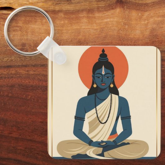 Meditating Buddha Keychain キーホルダー (正面)