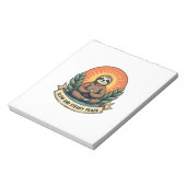 Meditating Sloth Vintage Relaxed Humor Design 2 ノートパッド (回転)