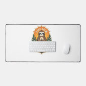 Meditating Sloth Vintage Relaxed Mind T-Shirt 2 デスクマット (キーボード&マウス)