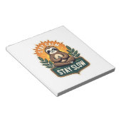 Meditating Sloth Vintage Relaxed Mind T-Shirt 2 ノートパッド (アングル)