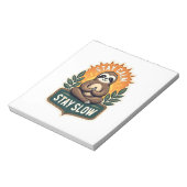 Meditating Sloth Vintage Relaxed Mind T-Shirt 2 ノートパッド (回転)