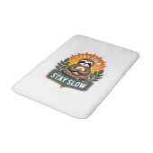 Meditating Sloth Vintage Relaxed Mind T-Shirt 2 バスマット (アングル)