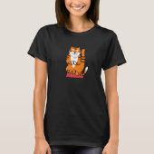 Meditating statue tiger relaxation mindfulness yog tシャツ (正面)