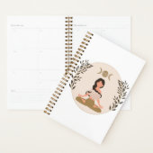 Meditating woman moon phases leaf boho classic プランナー手帳 (ディスプレー)