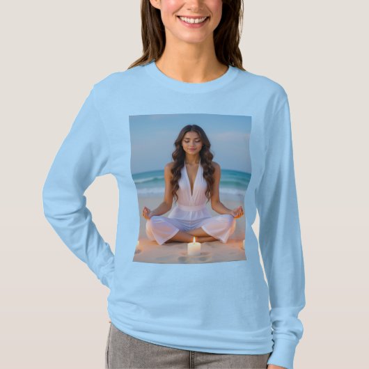 MEDITATION - ヨガ - ウェルネス - カルペディエム Tシャツ (正面)
