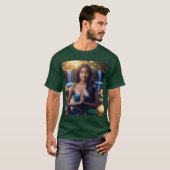 MEDITATION - ヨガ - ウェルネス - 今を生きる Tシャツ (正面フル)