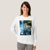 MEDITATION - ヨガ - ウェルネス - 今を生きる Tシャツ (正面フル)