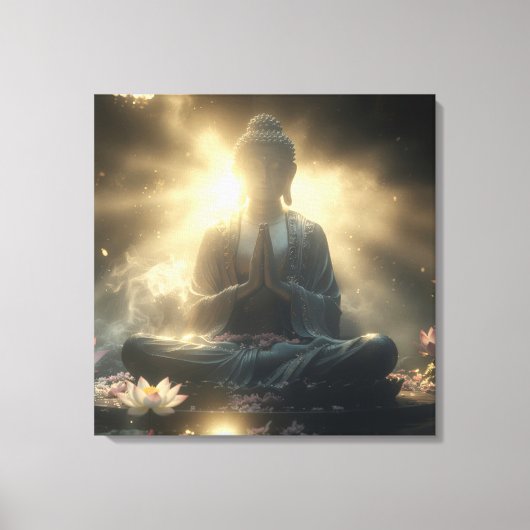 MEDITATION - ヨガ - 今を生きる キャンバスプリント (正面)