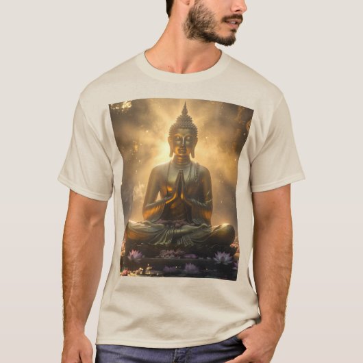 MEDITATION - ヨガ - 今を生きる Tシャツ (正面)