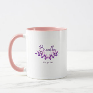 Meditation and Yoga Mug Breathe You Got This マグカップ