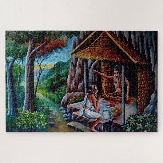 meditation buddha puzzle ジグソーパズル (横)