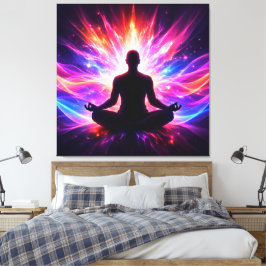 Meditation Chakra Stretched Canvas Wall Art キャンバスプリント