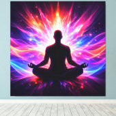 Meditation Chakra Stretched Canvas Wall Art キャンバスプリント (インサイチュ (ウッドフロア))