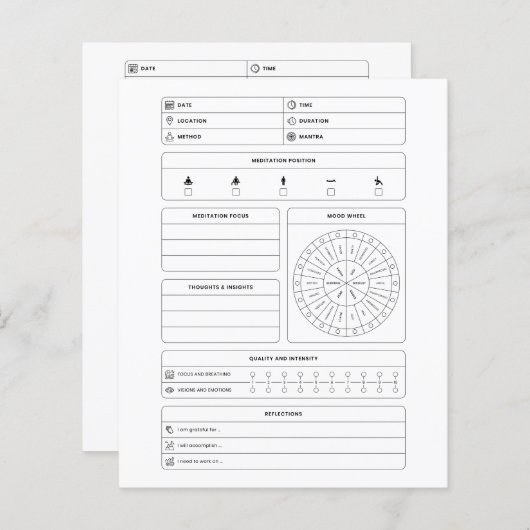 meditation diary (正面/裏面)