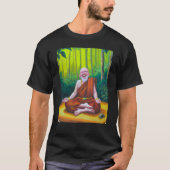 Meditation Guru Laughing Zen Buddha Meditation Tシャツ (正面)