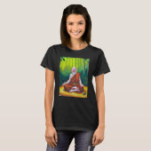 Meditation Guru Laughing Zen Buddha Meditation Tシャツ (正面フル)