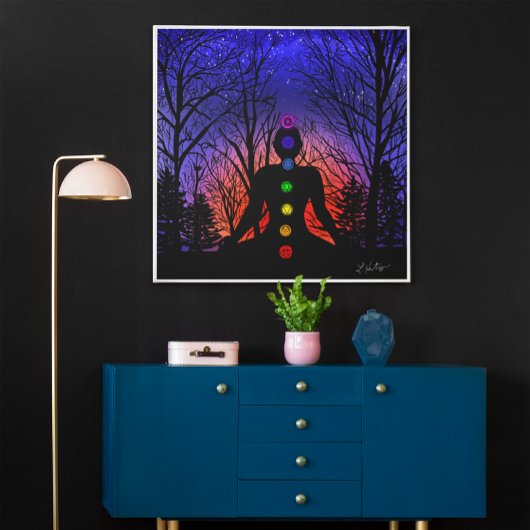 Meditation in the Park | Yoga, Trees and Sunset ポスター