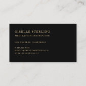 Meditation Instructor 名刺 (裏面)