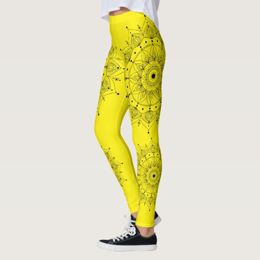 Meditation - Mandala Symbol  レギンス (左)