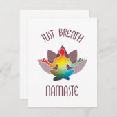 Meditation Namaste Lotus Flower Yoga Pose Spiritua (正面/裏面)