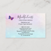 *~* Meditation Reik Yoga Butterflyフローラ 名刺 (裏面)