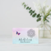 *~* Meditation Reik Yoga Butterflyフローラ 名刺 (スタンド正面)