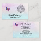 *~* Meditation Reik Yoga Butterflyフローラ 名刺 (正面/裏面)