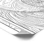 Meditative Pattern Art: Sacred Geometry Yin Yang ポスター (角)