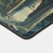 Meditative Woodland Shrine – Calm Forest Sanctuary デスクマット (コーナー)