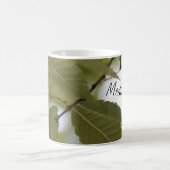 Méditer sur la nature vert jardin feuille belle コーヒーマグカップ (中央)