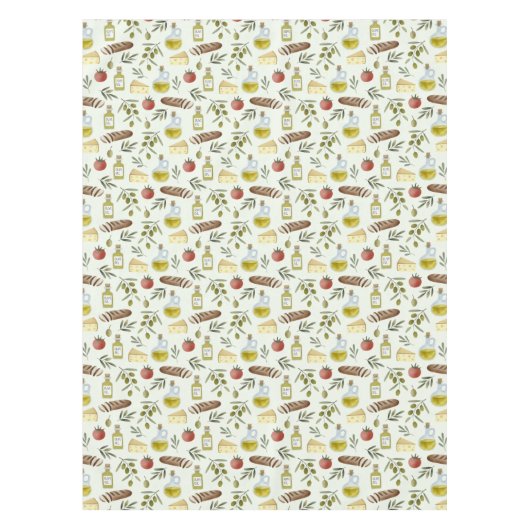 Mediterrane Küche- kulinarische テーブルクロス (正面)