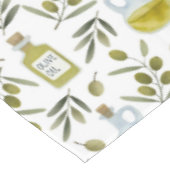 Mediterrane Küche- Oliven und Olivenöl テーブルクロス (アングル)