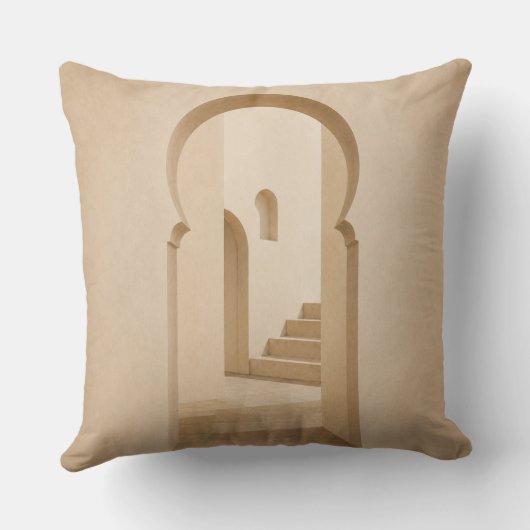 Mediterranean Arch Throw Pillow クッション (裏面)