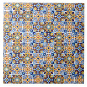  Mediterranean blue &brown  タイル (正面)