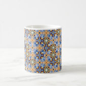  Mediterranean blue &brown Mug モーフィングマグカップ (中央)