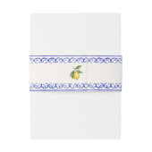 Mediterranean Blue & Lemon Branch Wedding 招待状ベリーバンド (裏面例)
