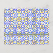 Mediterranean Blue Lemon Bridal Shower Recipe Card (裏面)